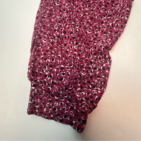 SkinnyGirl Mesh Shoulder Long Sleeve V-Neck Berry Sweatshirt Blouse Size 3X New! - Picture 6 of 9